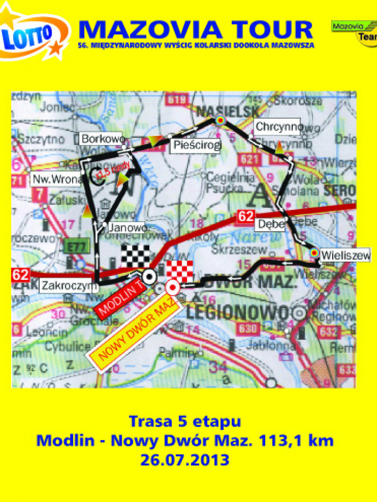 Wyścig dookoła Mazowsza zawita do Nowego Dworu Maz.