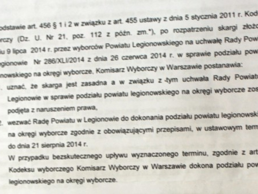 Legionowski: Mieszkańcy Jabłonny chcą 