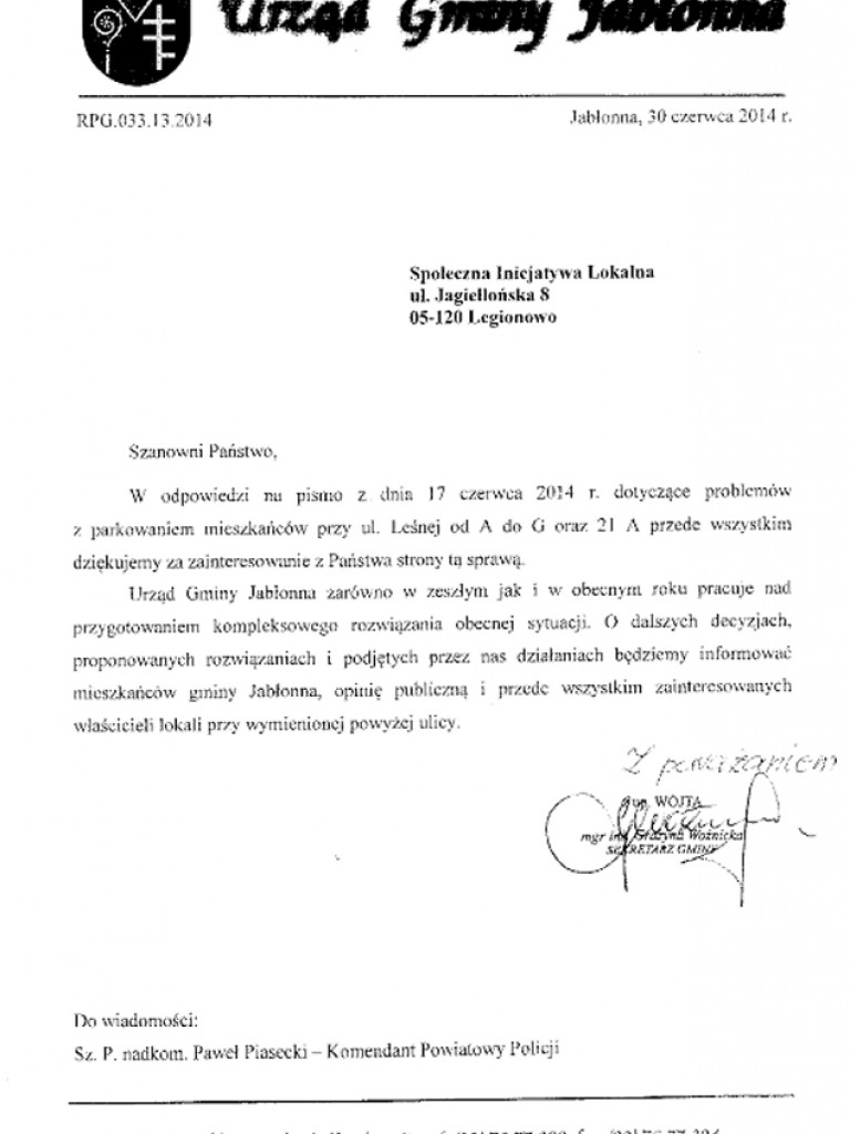 Jabłonna: Parkingowy koszmar z ulicy Leśnej