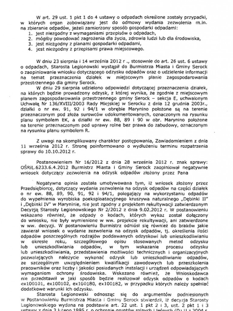 Serock: Co z wyrobiskiem w Maryninie? Czy urząd chce coś ukryć?