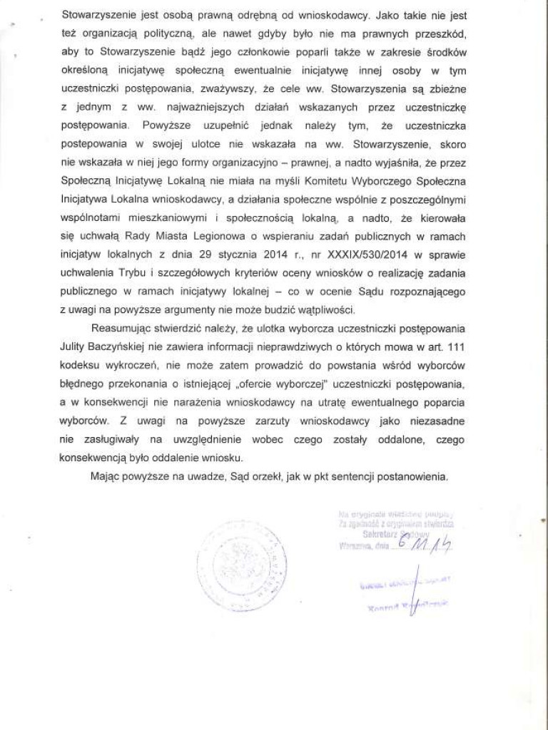 Legionowo: SIL czy SIL