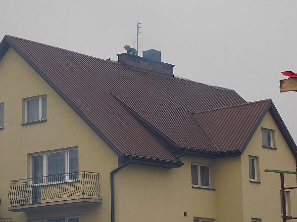 Legionowo: Pożar sadzy w kominie