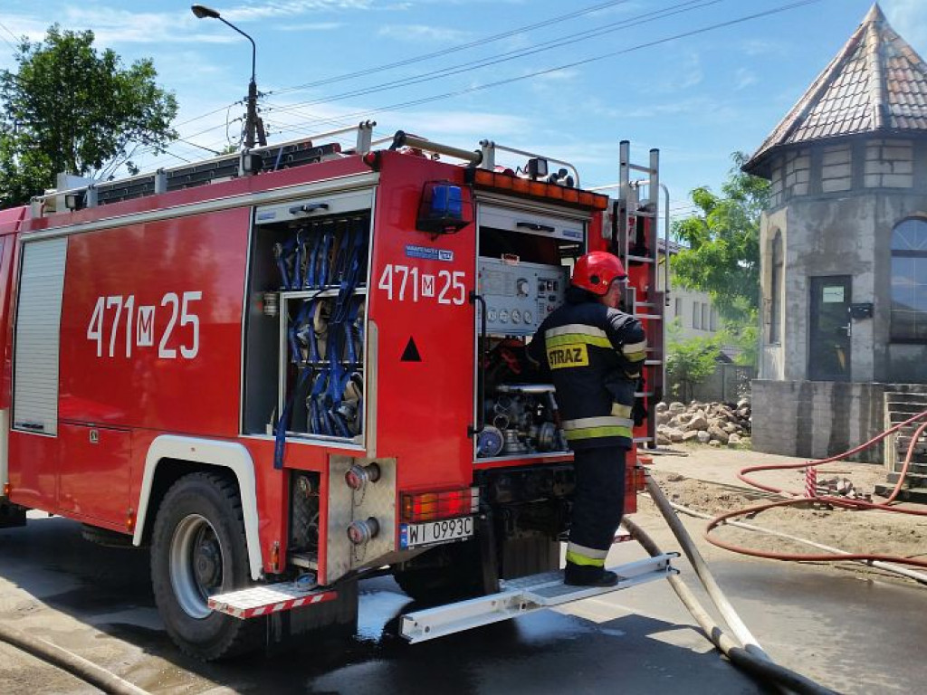 Legionowo: Pożar domu jednorodzinnego przy ul. Grudzie