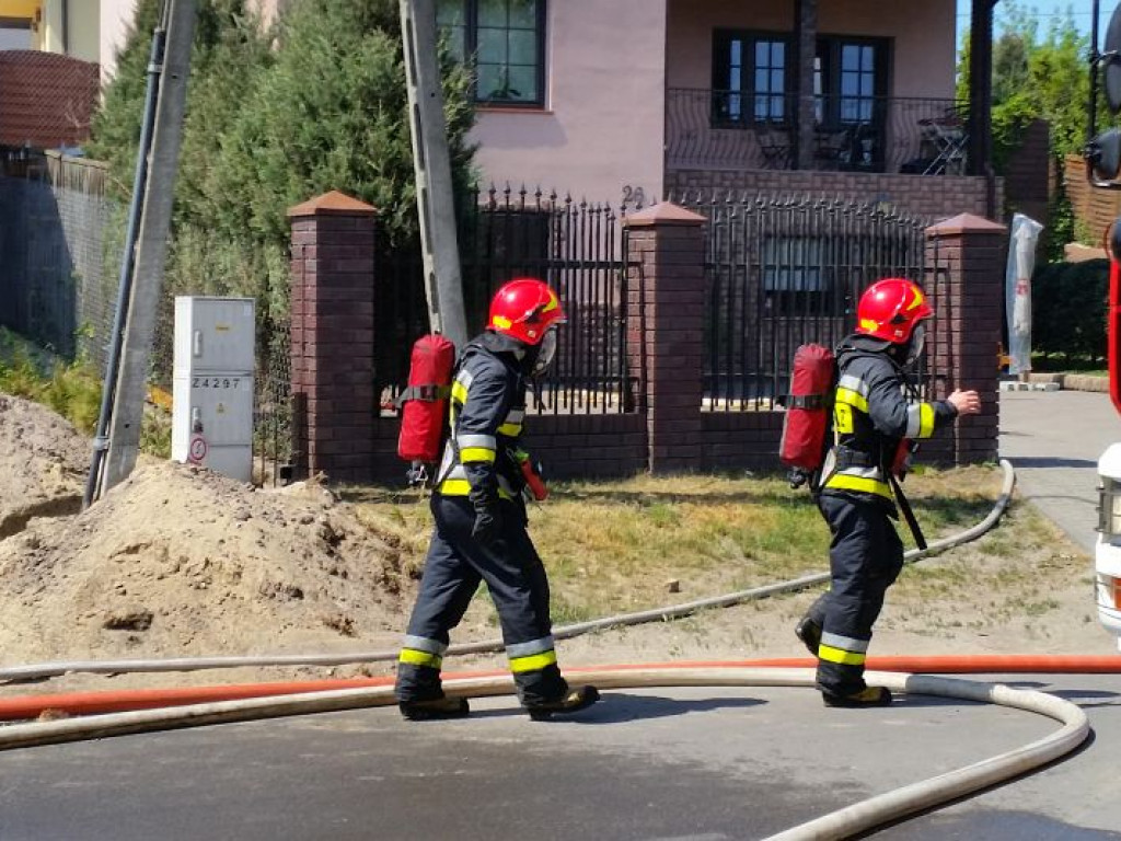 Legionowo: Pożar domu jednorodzinnego przy ul. Grudzie