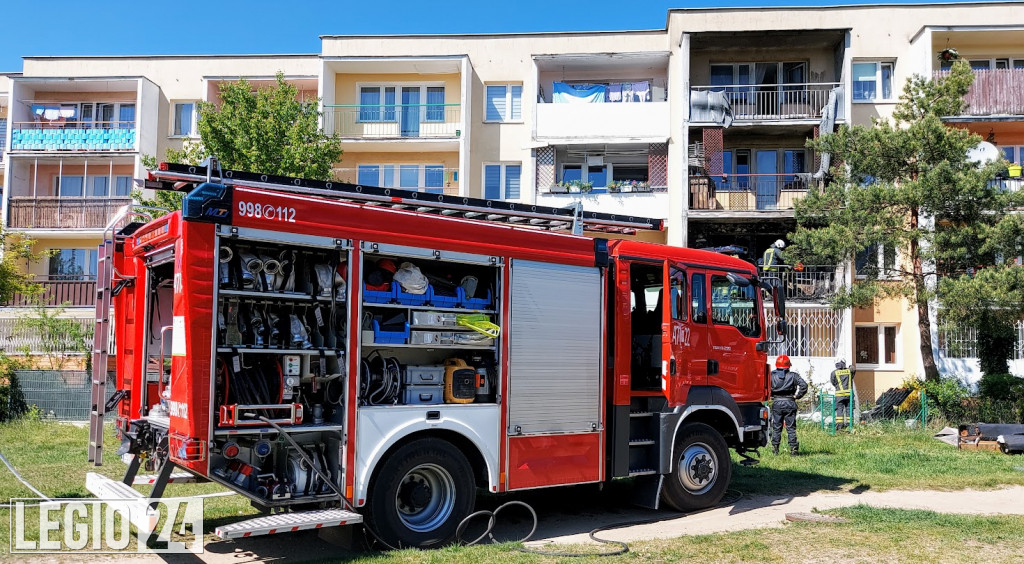 Pożar mieszkania przy ul. Husarskiej w Legionowie
