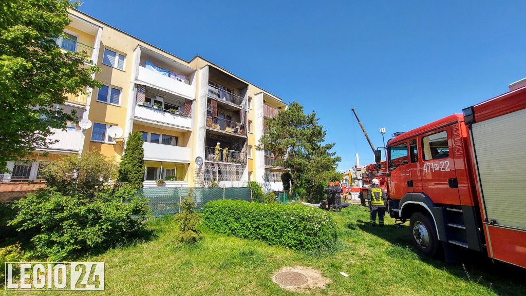 Pożar mieszkania przy ul. Husarskiej w Legionowie