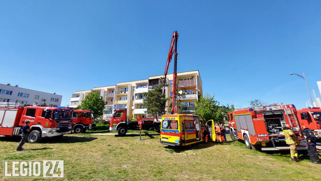 Pożar mieszkania przy ul. Husarskiej w Legionowie