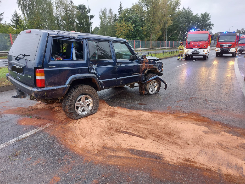 Kolizja na DK61 w Zegrzu