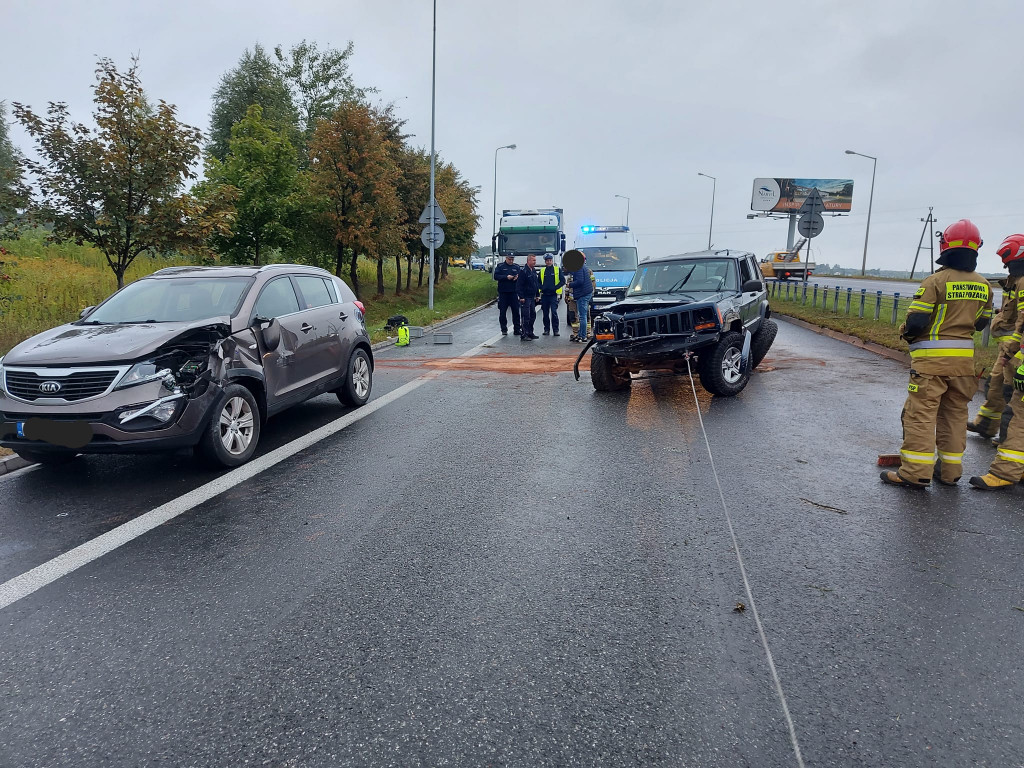 Kolizja na DK61 w Zegrzu