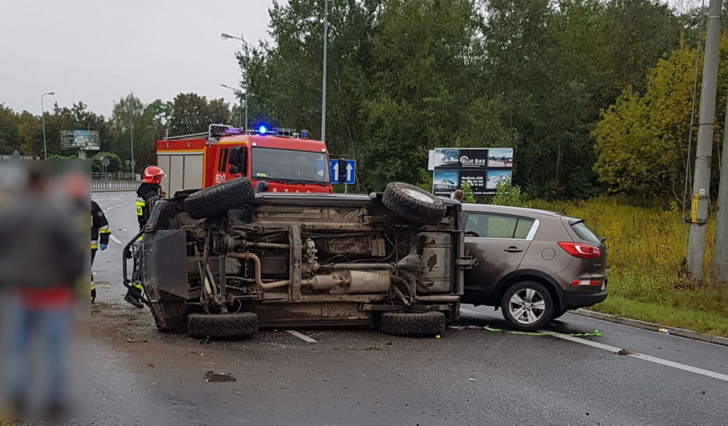 Kolizja na DK61 w Zegrzu