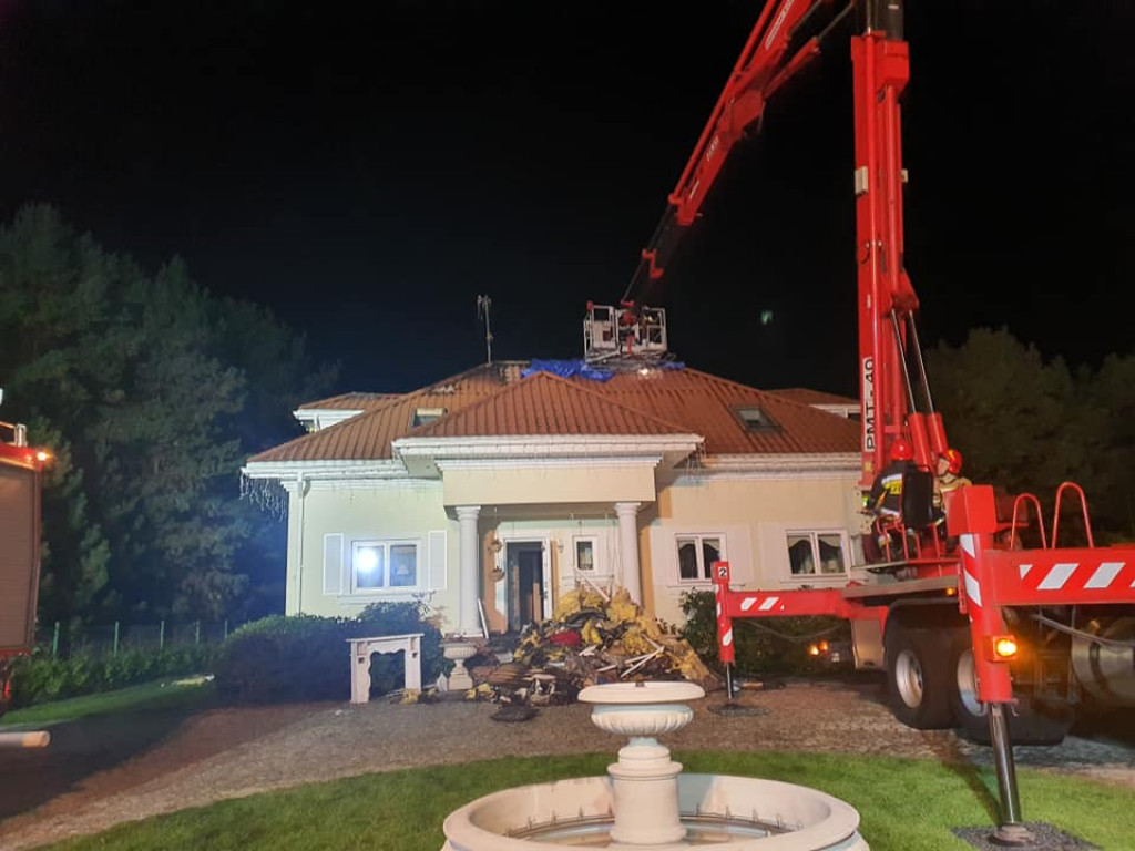 Pożar domu jednorodzinnego  w Trzcianach