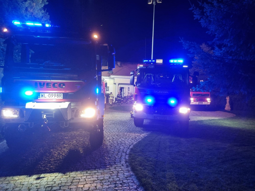 Pożar domu jednorodzinnego  w Trzcianach