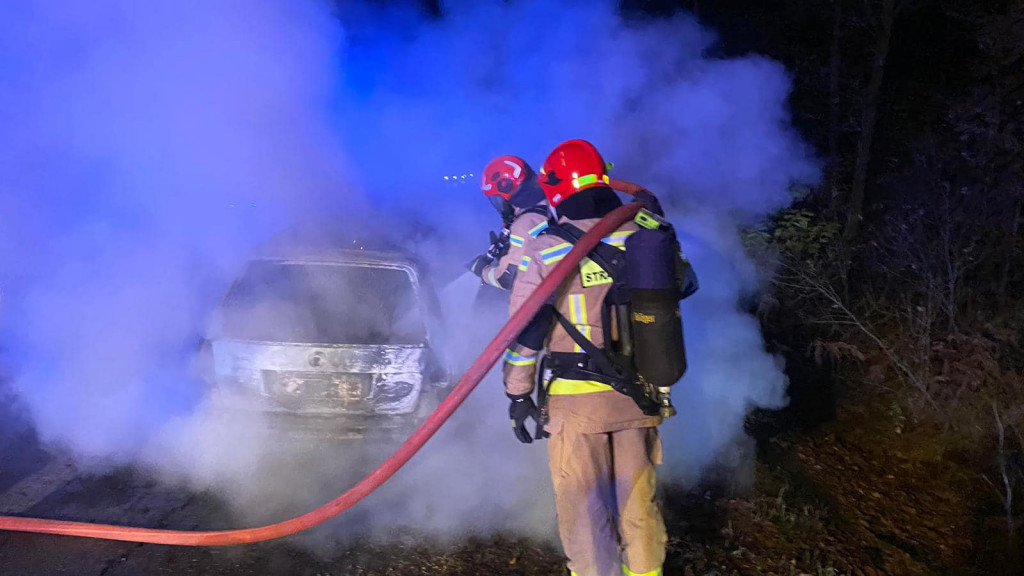 Spłonął volkswagen. Na miejscu nikogo nie było