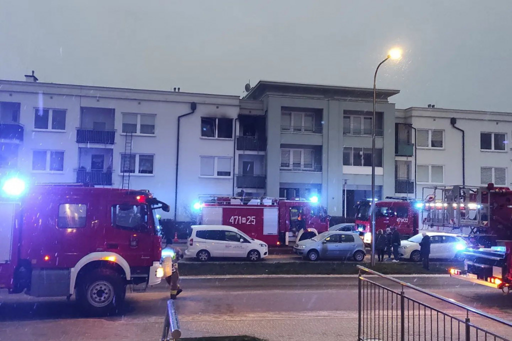 Pożar mieszkania przy ul. Akademijnej w Jabłonnie