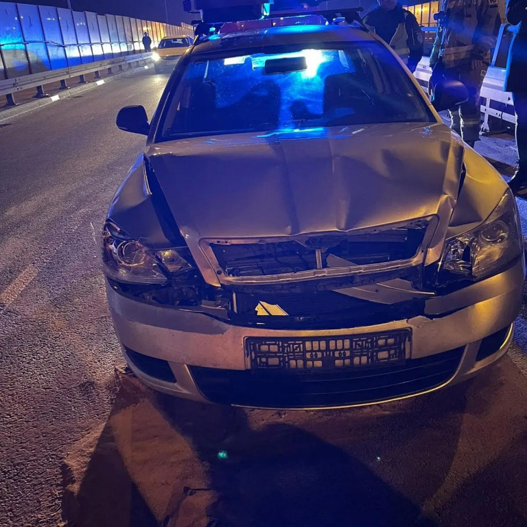 Zderzenie skody i mercedesa na Zegrzyńskiej