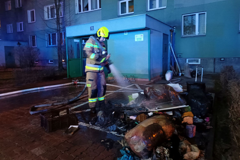 Pożar w bloku przy 3-go Maja w Legionowie