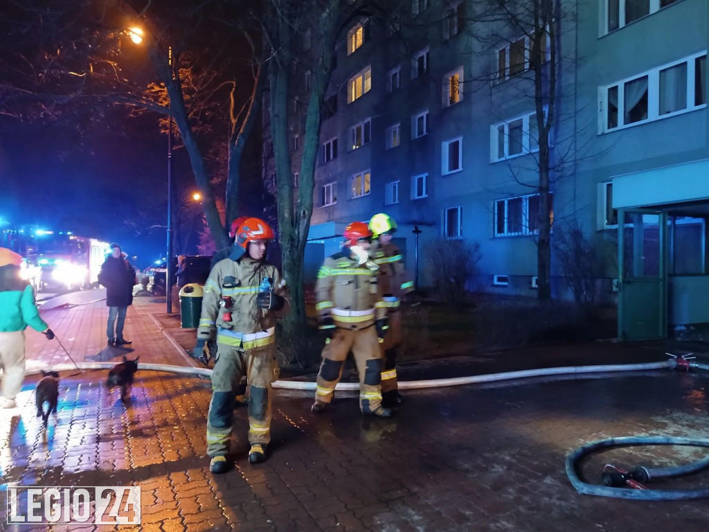 Pożar w bloku przy 3-go Maja w Legionowie