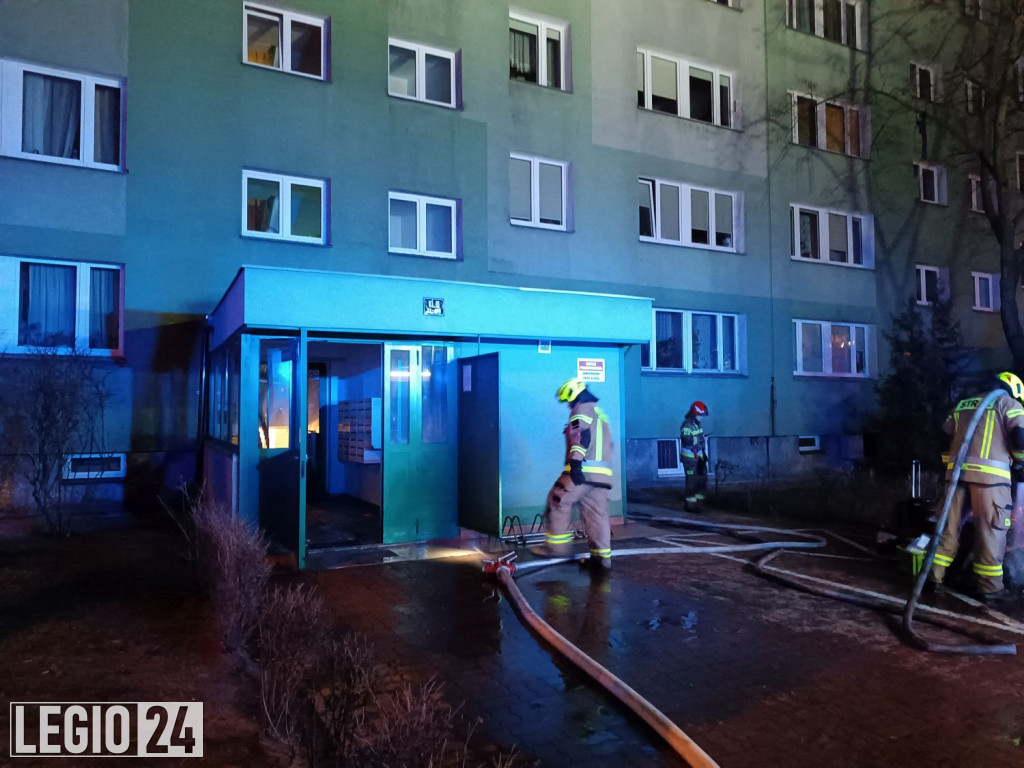 Pożar w bloku przy 3-go Maja w Legionowie