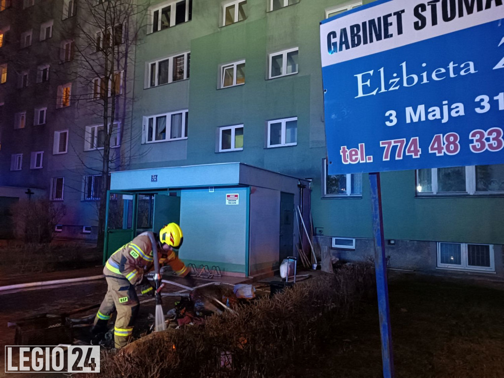 Pożar w bloku przy 3-go Maja w Legionowie
