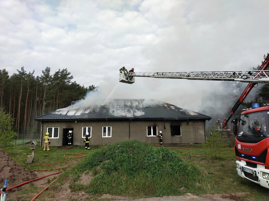 Pożar stolarni pod Nasielskiem