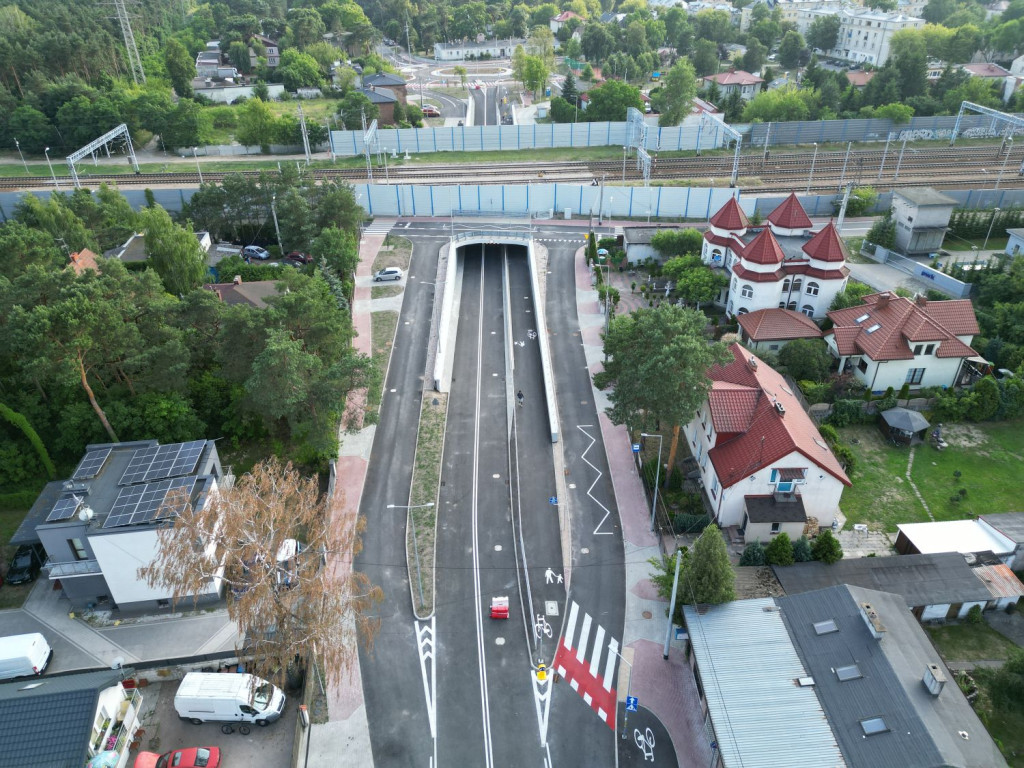 Tunel na Bukowcu w Legionowie. Zdjęcia z drona