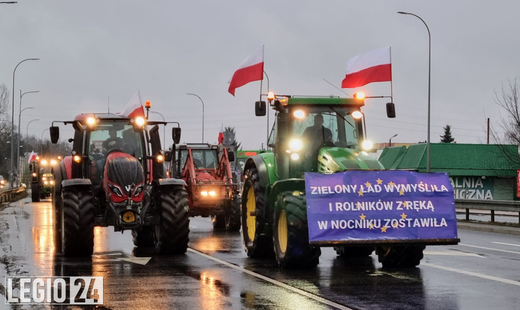 Rolniczy protest w Legionowie i Jabłonnie