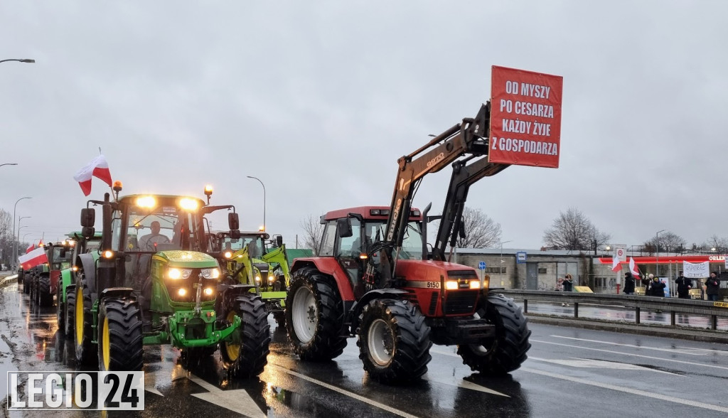 Rolniczy protest w Legionowie i Jabłonnie