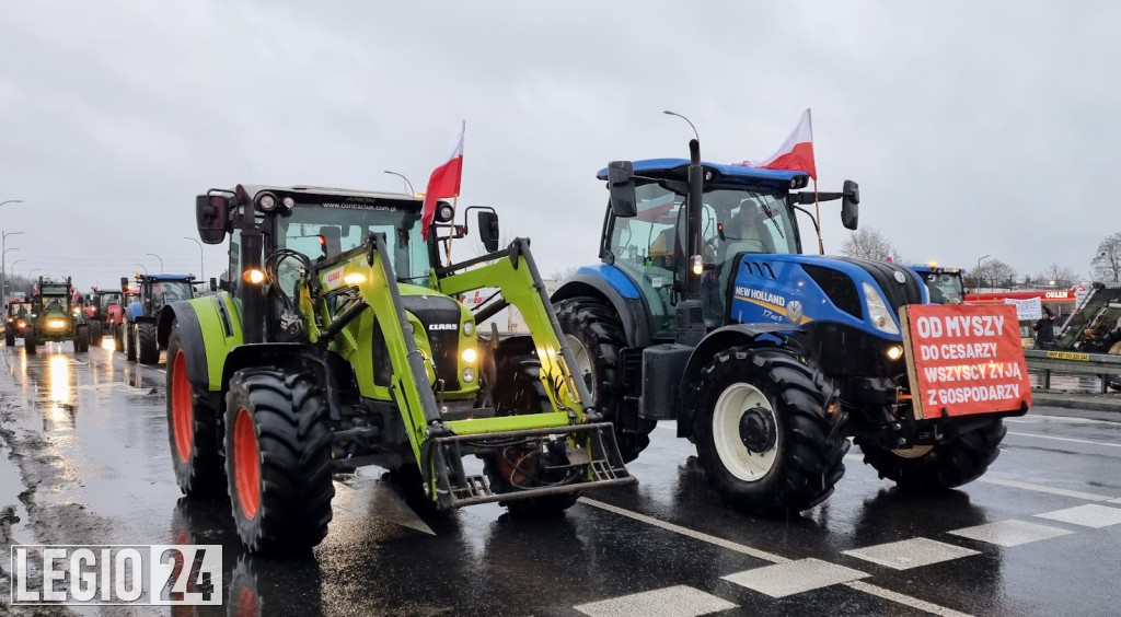 Rolniczy protest w Legionowie i Jabłonnie