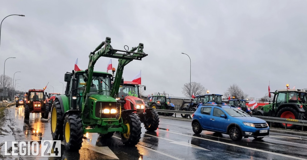 Rolniczy protest w Legionowie i Jabłonnie