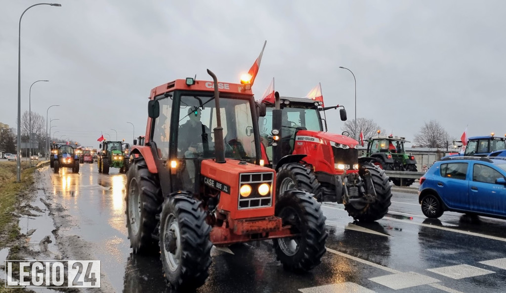 Rolniczy protest w Legionowie i Jabłonnie