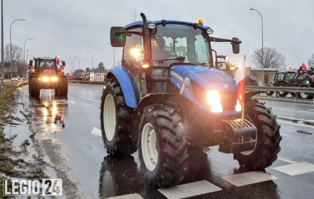 Rolniczy protest w Legionowie i Jabłonnie