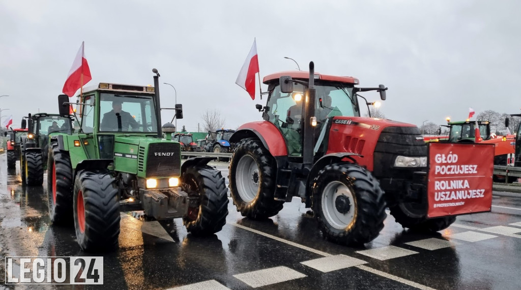 Rolniczy protest w Legionowie i Jabłonnie