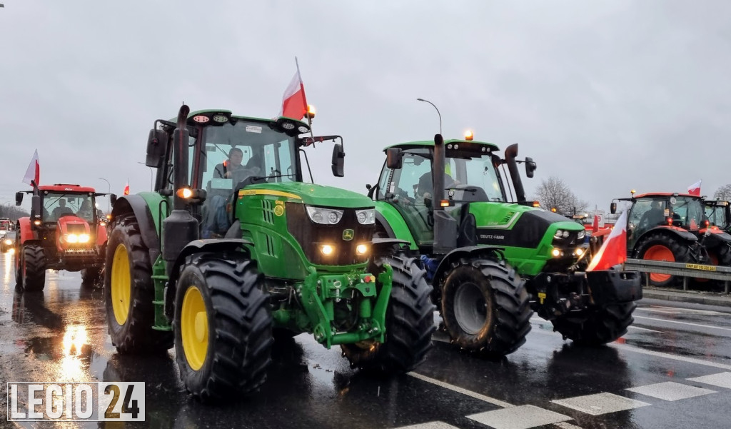 Rolniczy protest w Legionowie i Jabłonnie