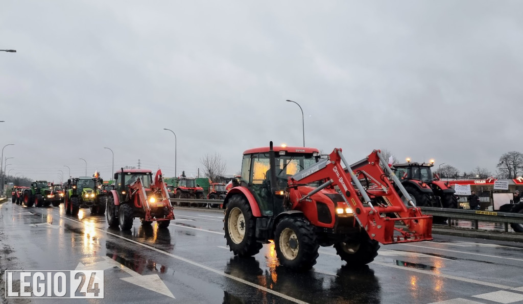 Rolniczy protest w Legionowie i Jabłonnie