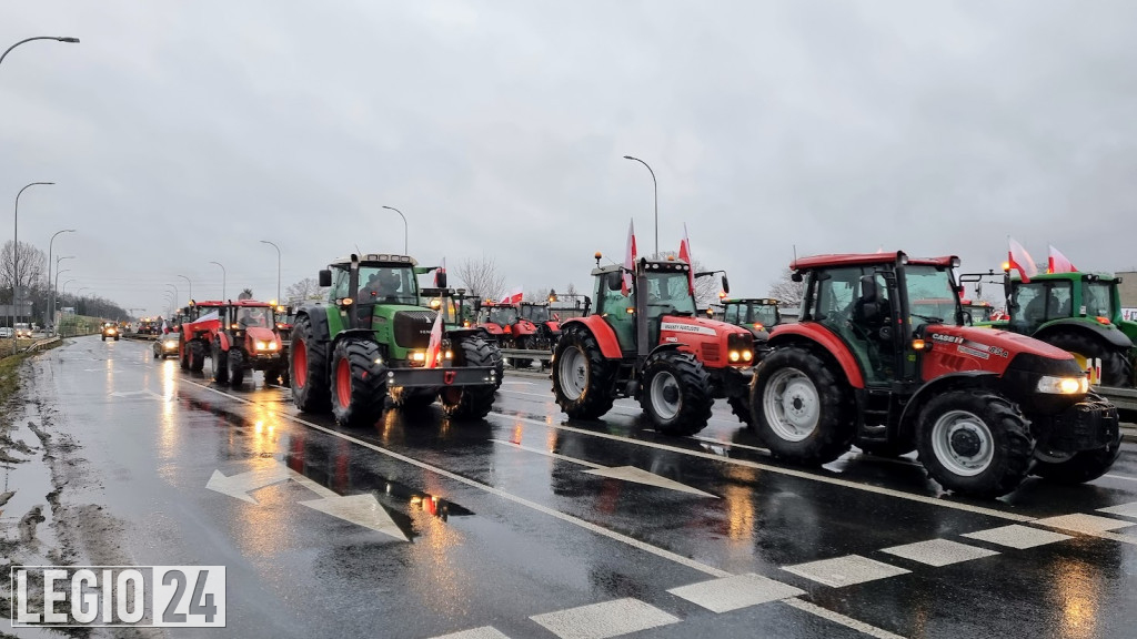 Rolniczy protest w Legionowie i Jabłonnie