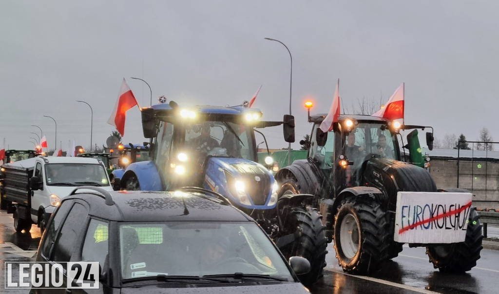 Rolniczy protest w Legionowie i Jabłonnie