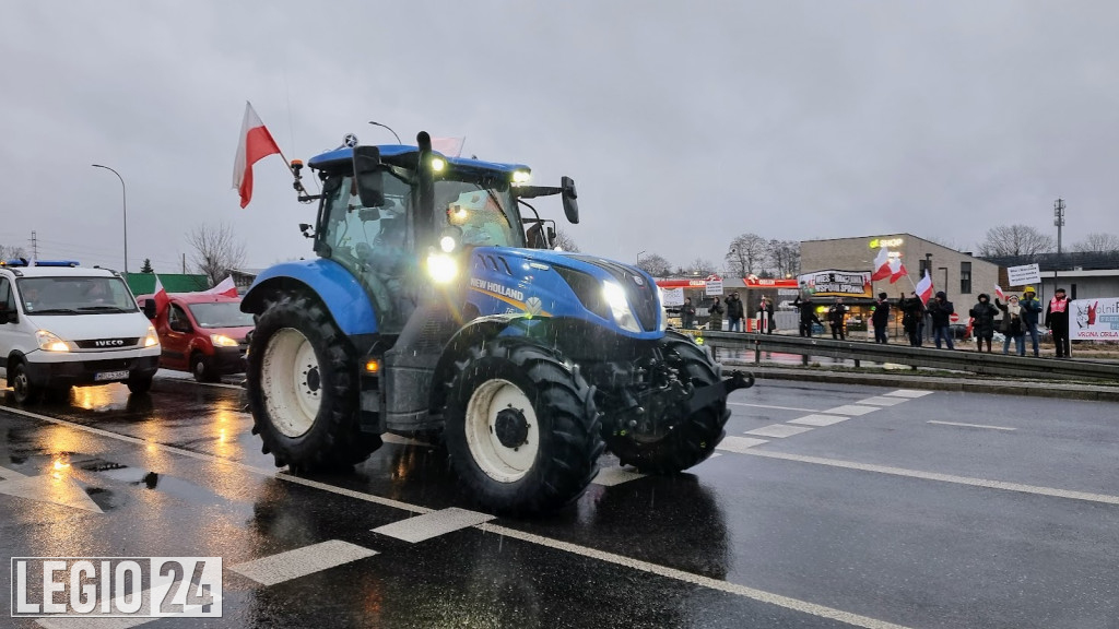 Rolniczy protest w Legionowie i Jabłonnie