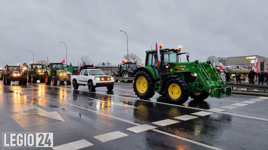 Rolniczy protest w Legionowie i Jabłonnie