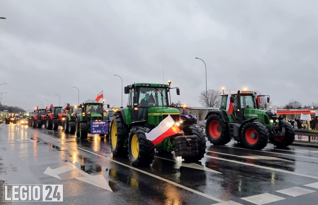 Rolniczy protest w Legionowie i Jabłonnie