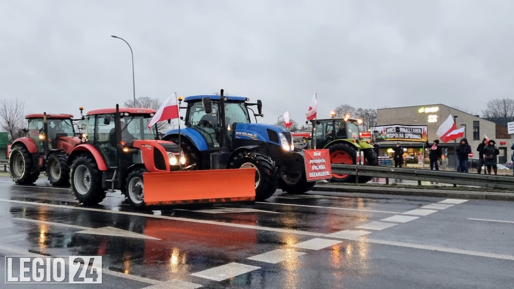 Rolniczy protest w Legionowie i Jabłonnie