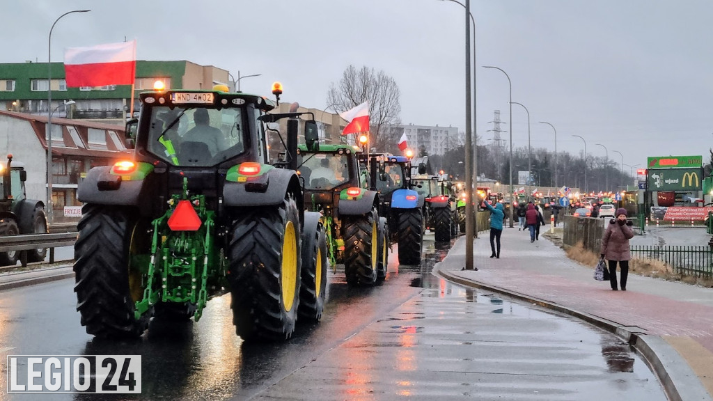 Rolniczy protest w Legionowie i Jabłonnie