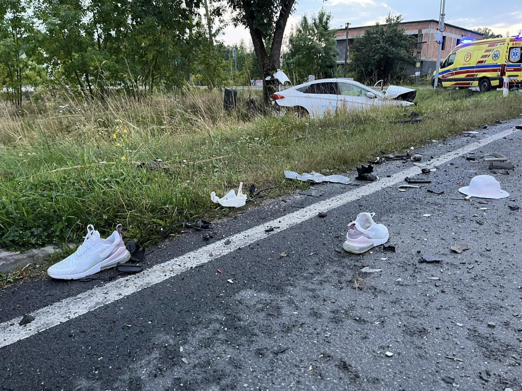 Groźny wypadek w Ludwinowie Zegrzyńskim