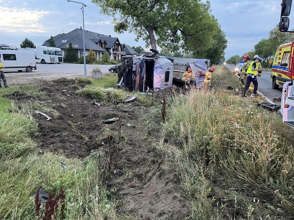 Groźny wypadek w Ludwinowie Zegrzyńskim