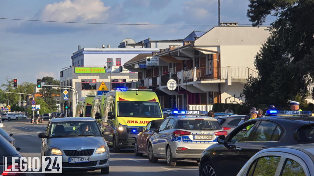 Zderzenie motocykla i osobówki na Jagiellońskiej