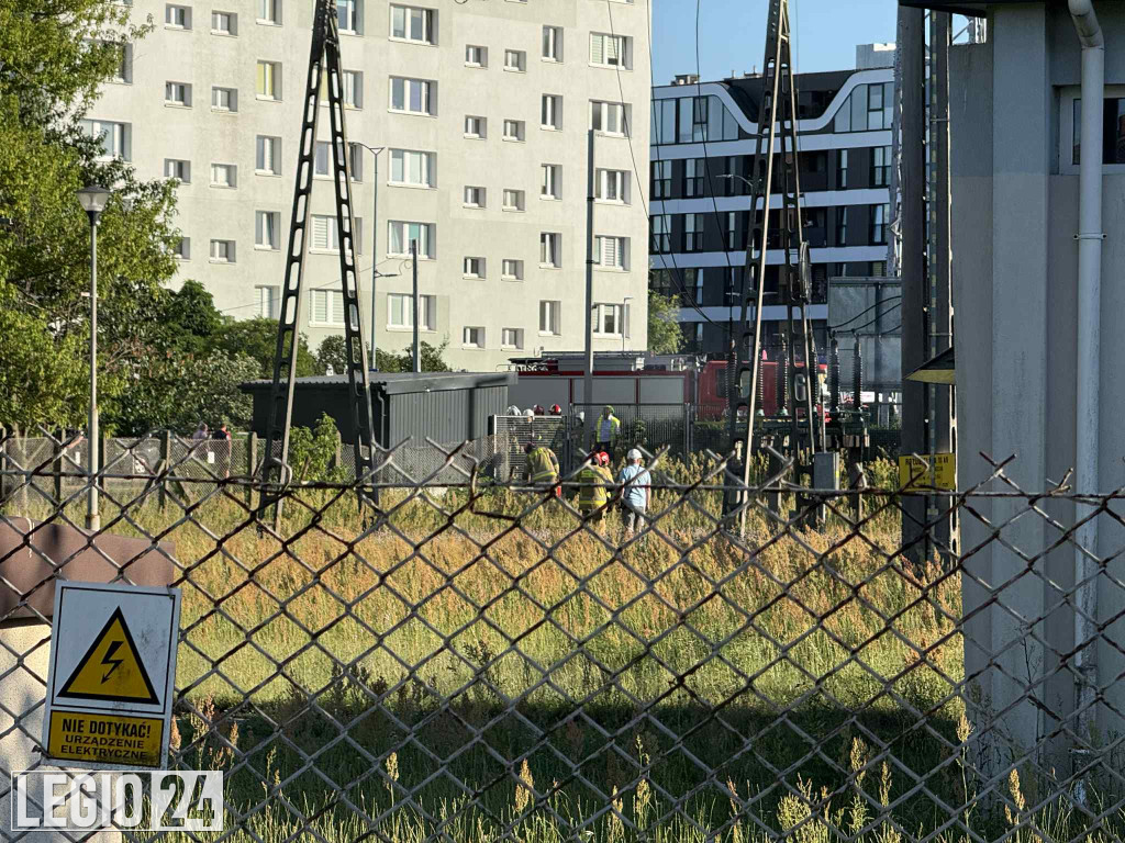 Wybuch i pożar na stacji trafo przy CH Maxim