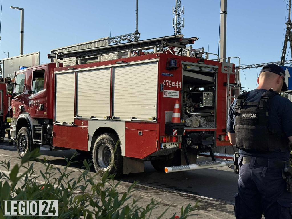 Wybuch i pożar na stacji trafo przy CH Maxim