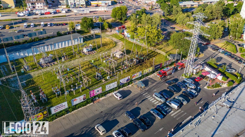 Wybuch i pożar na stacji trafo przy CH Maxim