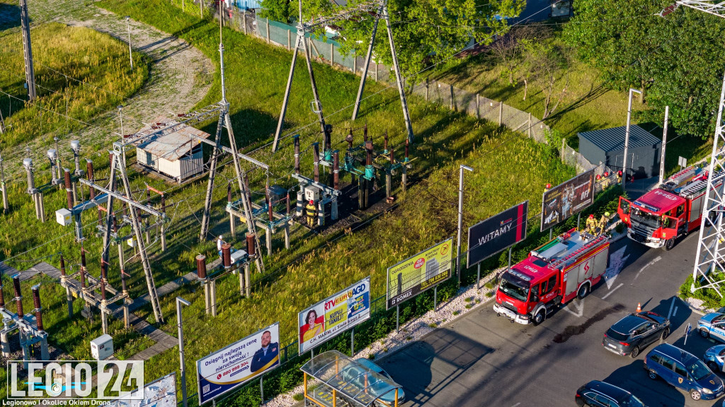 Wybuch i pożar na stacji trafo przy CH Maxim