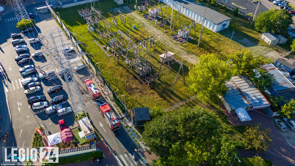 Wybuch i pożar na stacji trafo przy CH Maxim