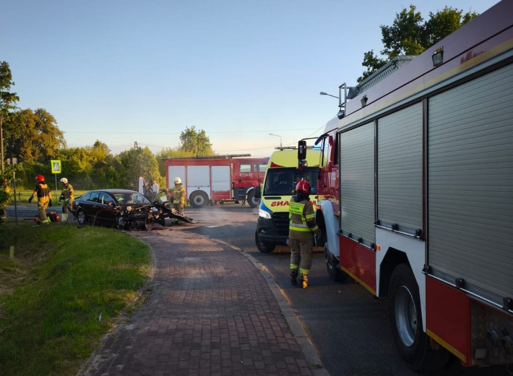 Poważny wypadek na skrzyżowaniu DK62 i DW622